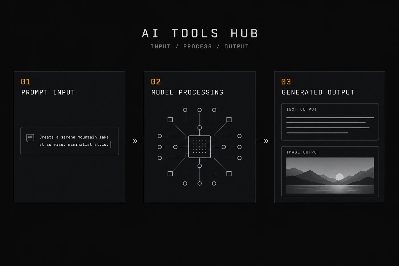AI Tools for Small Business: How to Choose - How it works - three-step diagram