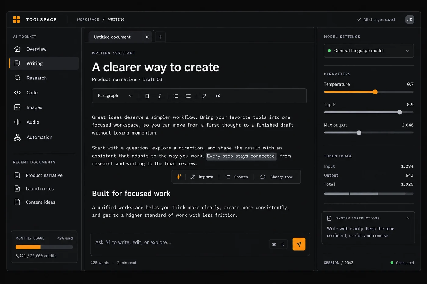 AI Tools for Small Business: How to Choose - Product interface mockup