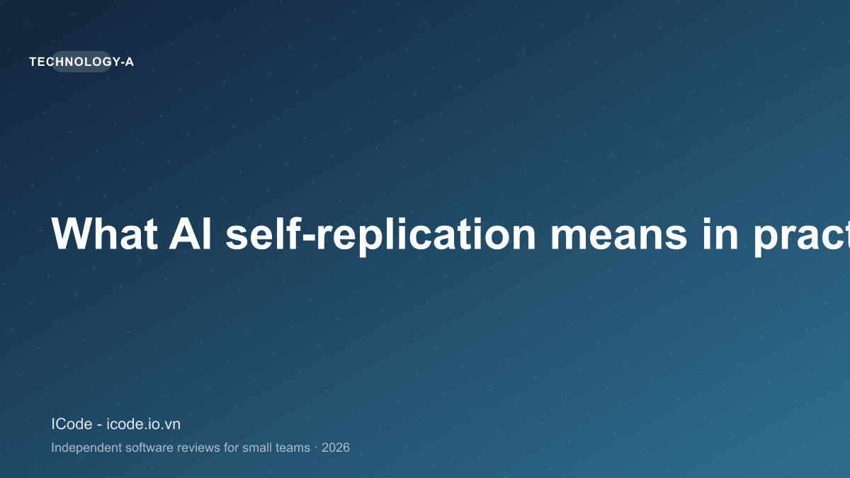 What AI self-replication means in practice