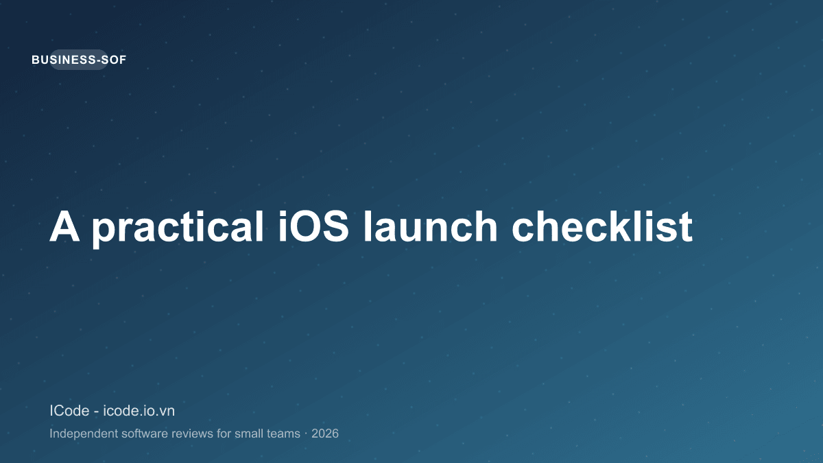 A practical iOS launch checklist
