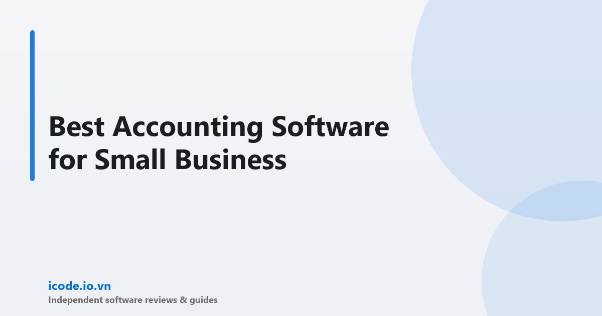 Best accounting software small business