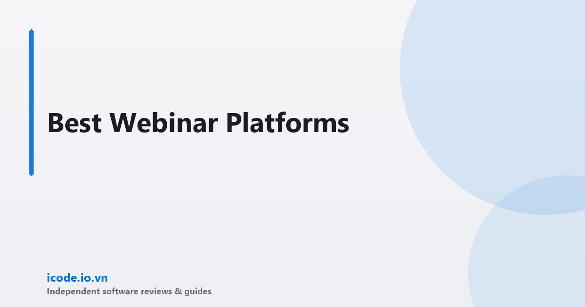 Best webinar platforms