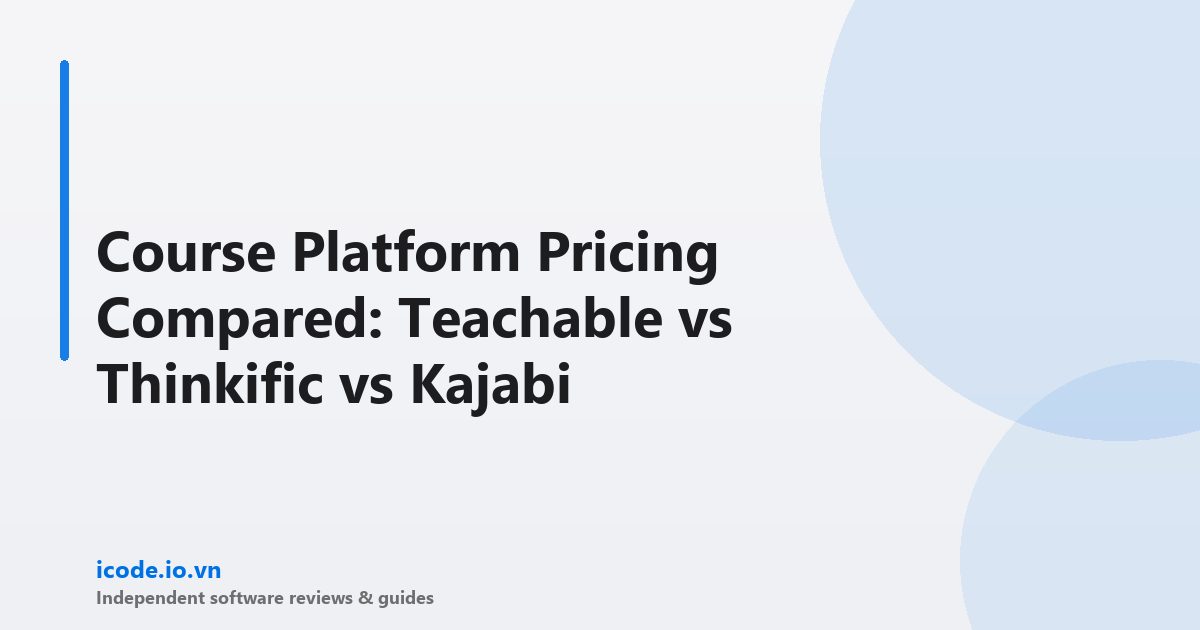 Course platform pricing compared