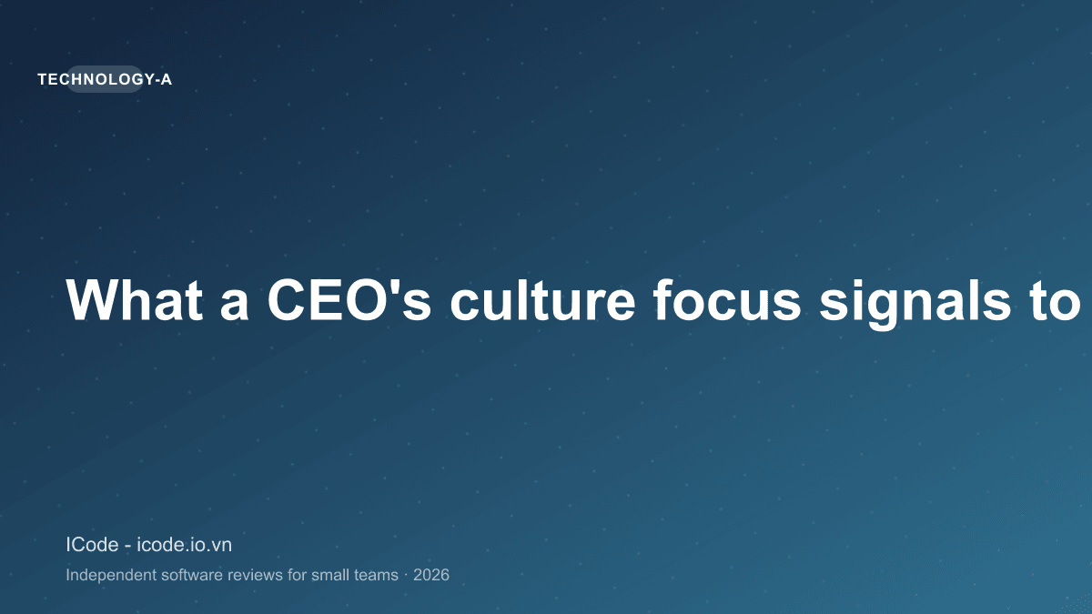 What a CEO's culture focus signals to AI buyers