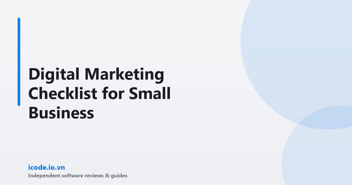 Digital marketing checklist small business