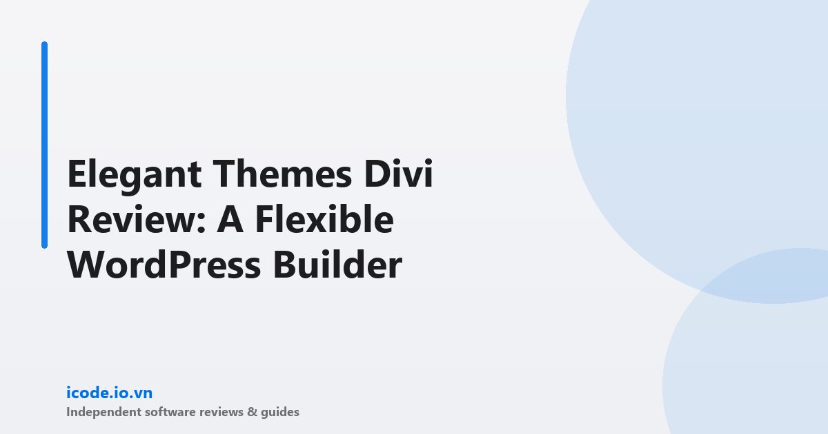 Elegant themes divi review