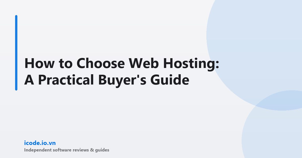 How to choose web hosting