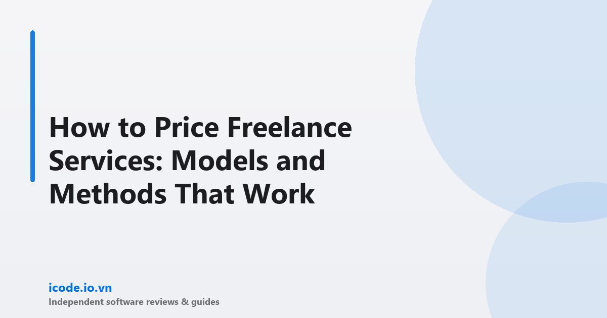 How to price freelance services