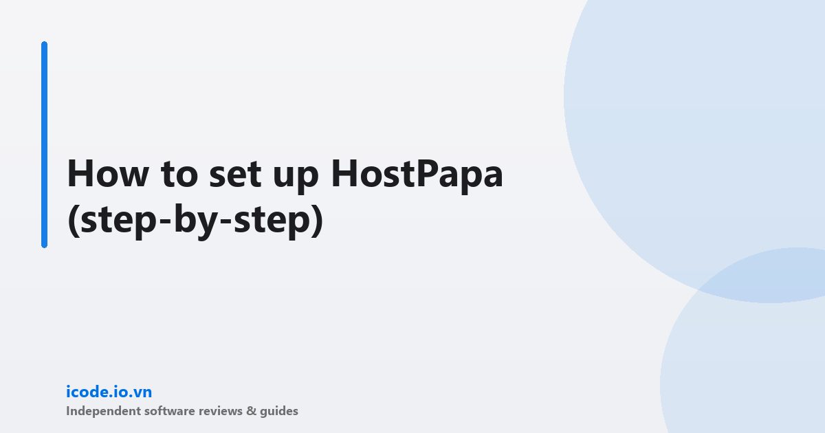 How to set up hostpapa