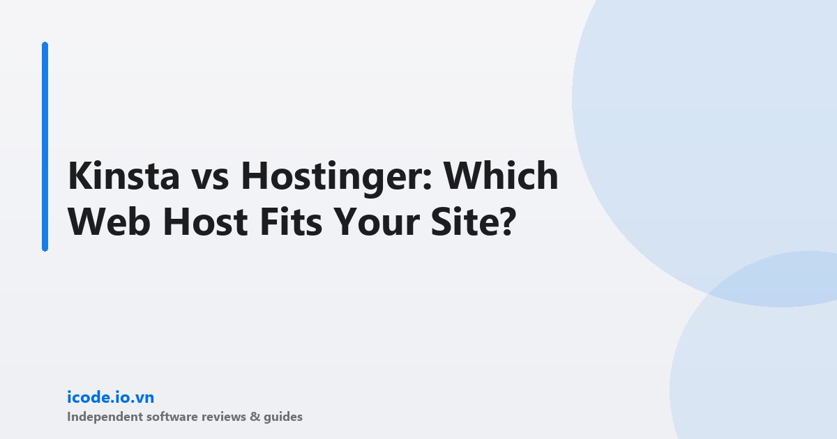 Kinsta vs hostinger