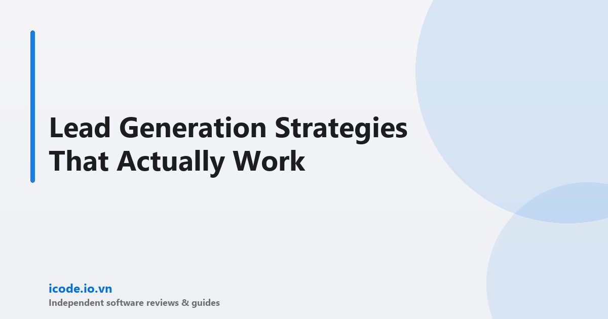 Lead generation strategies