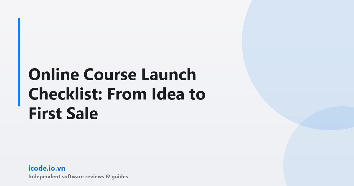 Online course launch checklist