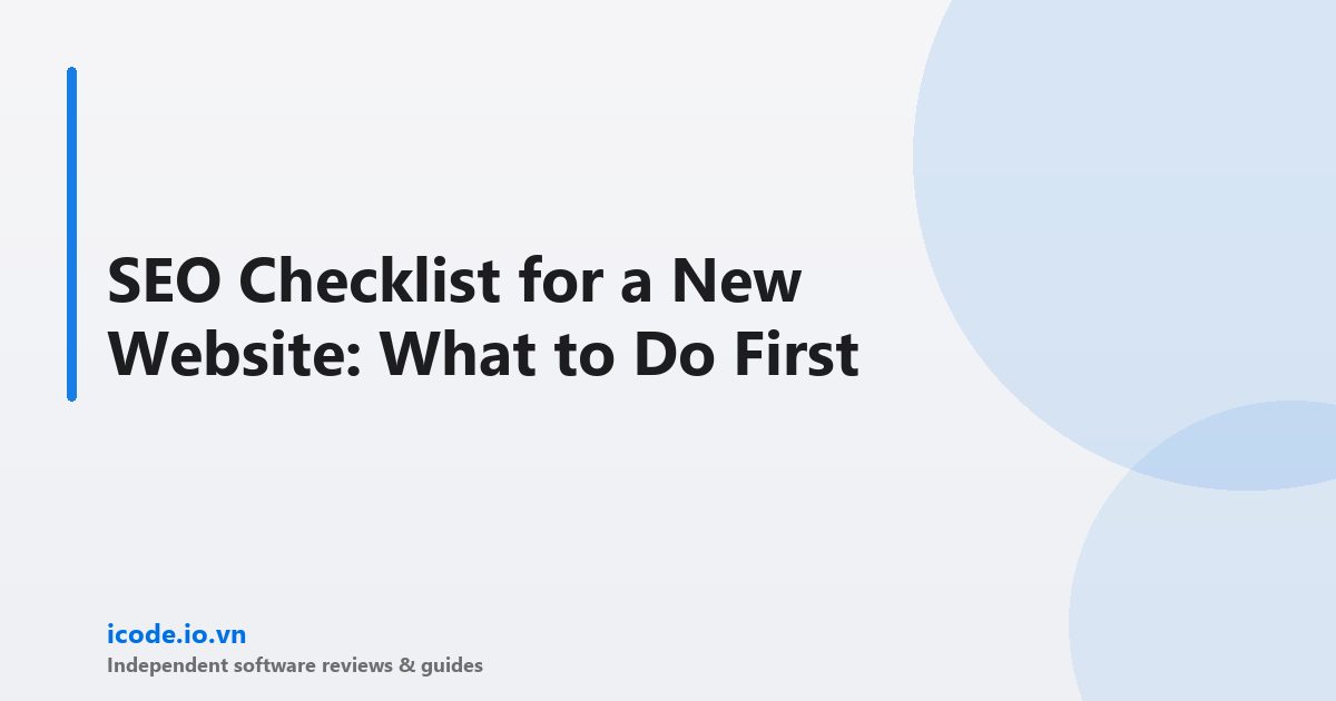 Seo checklist new website