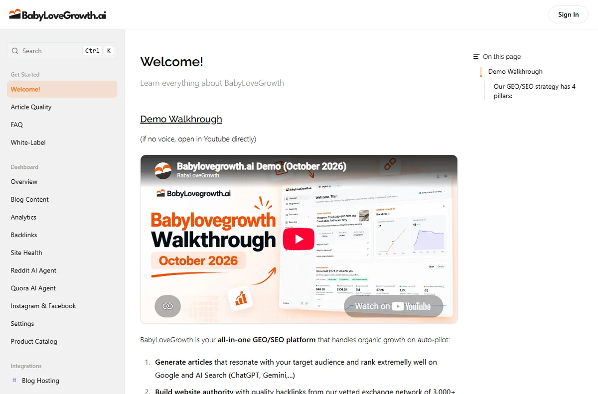 BabyLoveGrowth documentation site