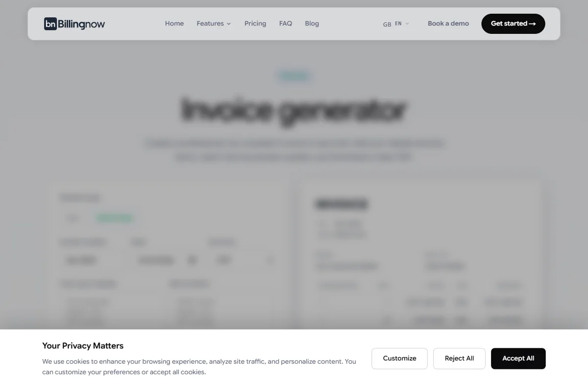 BillingNow free invoice generator tool