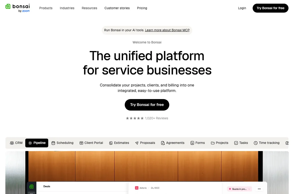 Bonsai business management software for freelancers