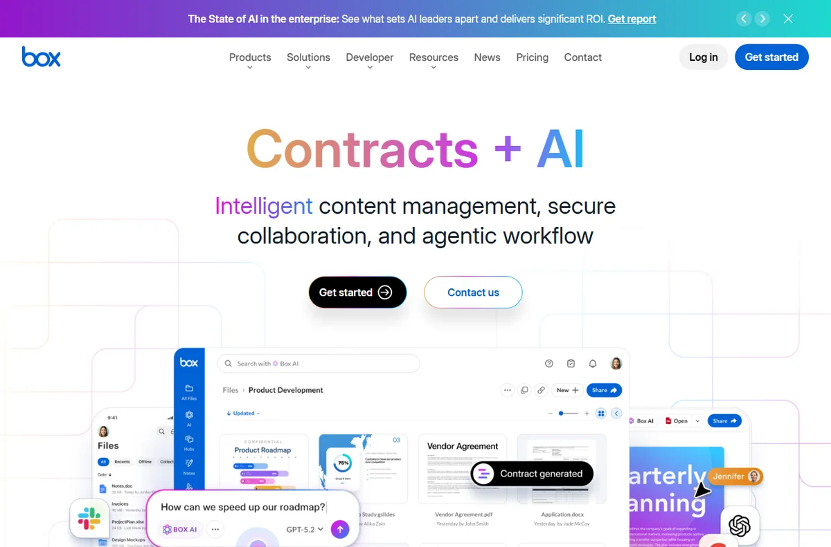 Box AI-powered content management platform