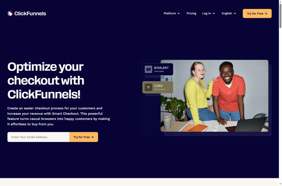 ClickFunnels sales funnel builder interface