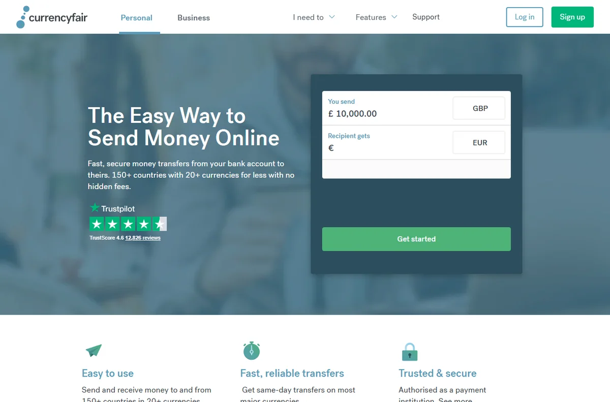 CurrencyFair peer-to-peer currency exchange