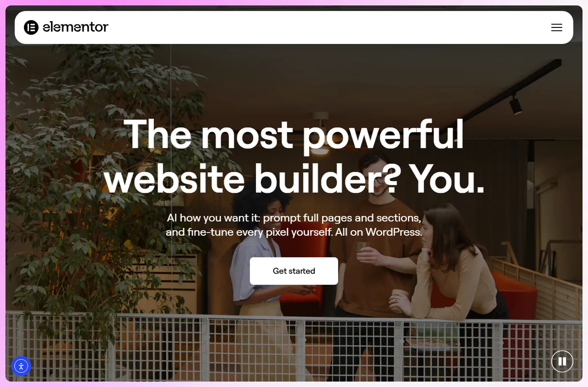 Elementor screenshot