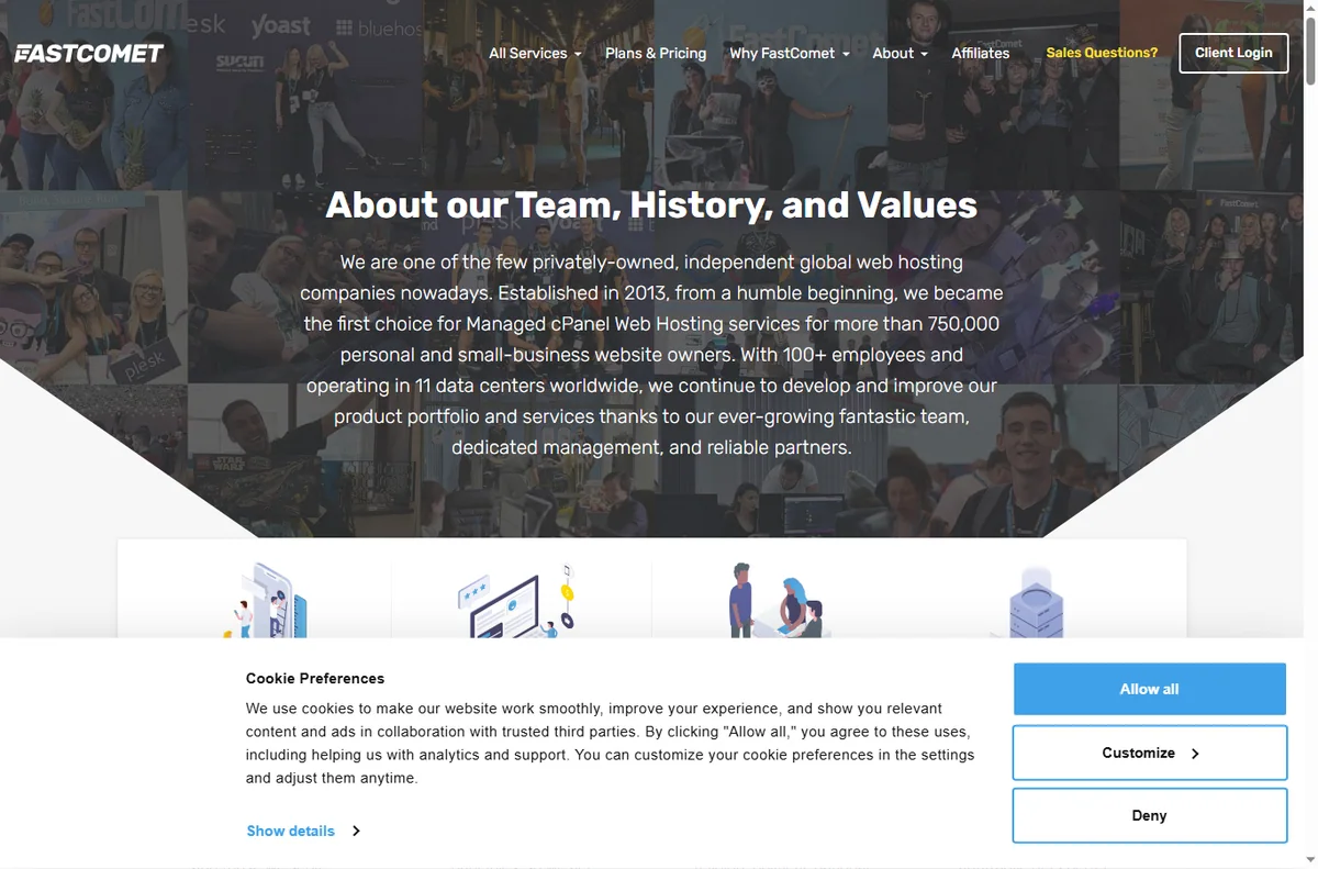 Fastcomet about page