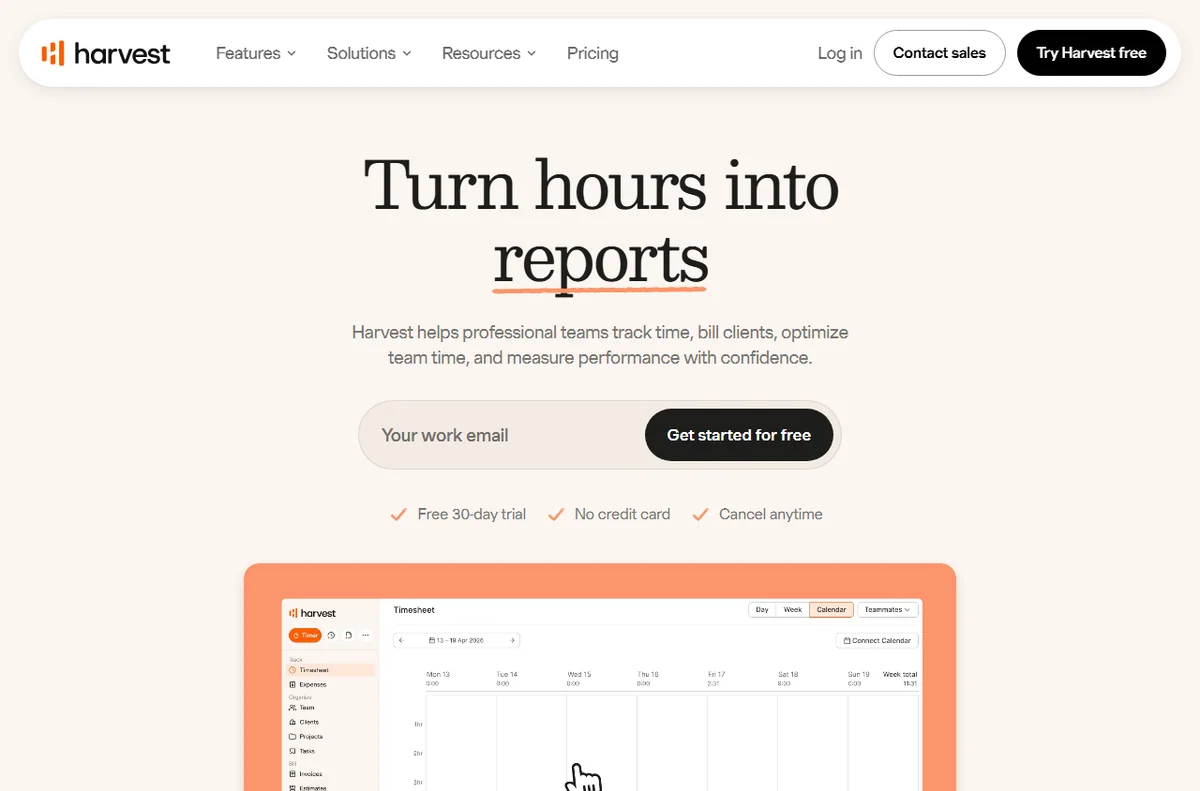 Harvest time tracking for agencies