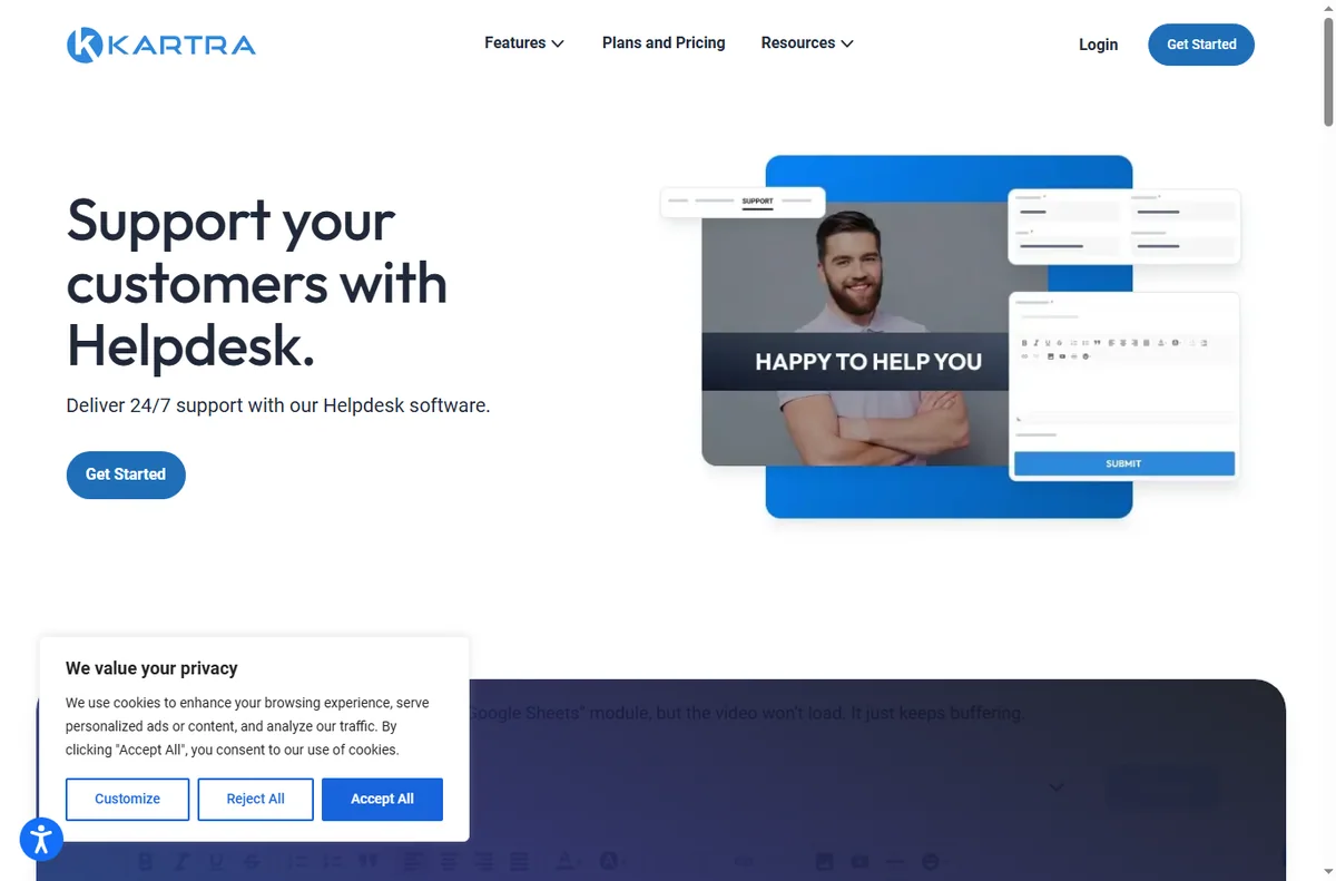 Kartra help page