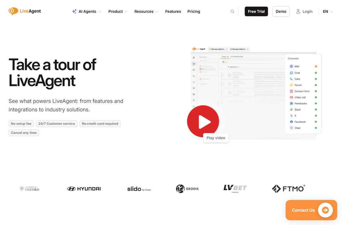 LiveAgent dashboard tour