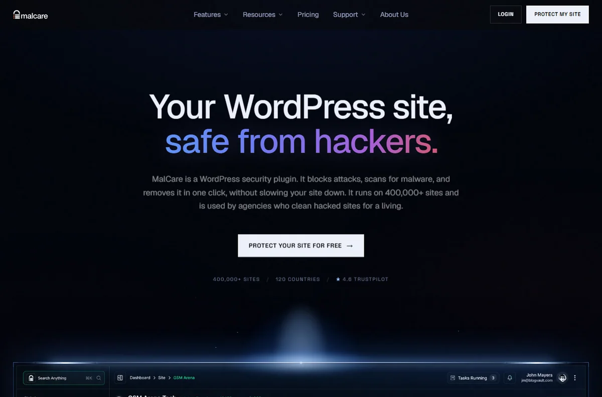 MalCare WordPress malware removal service