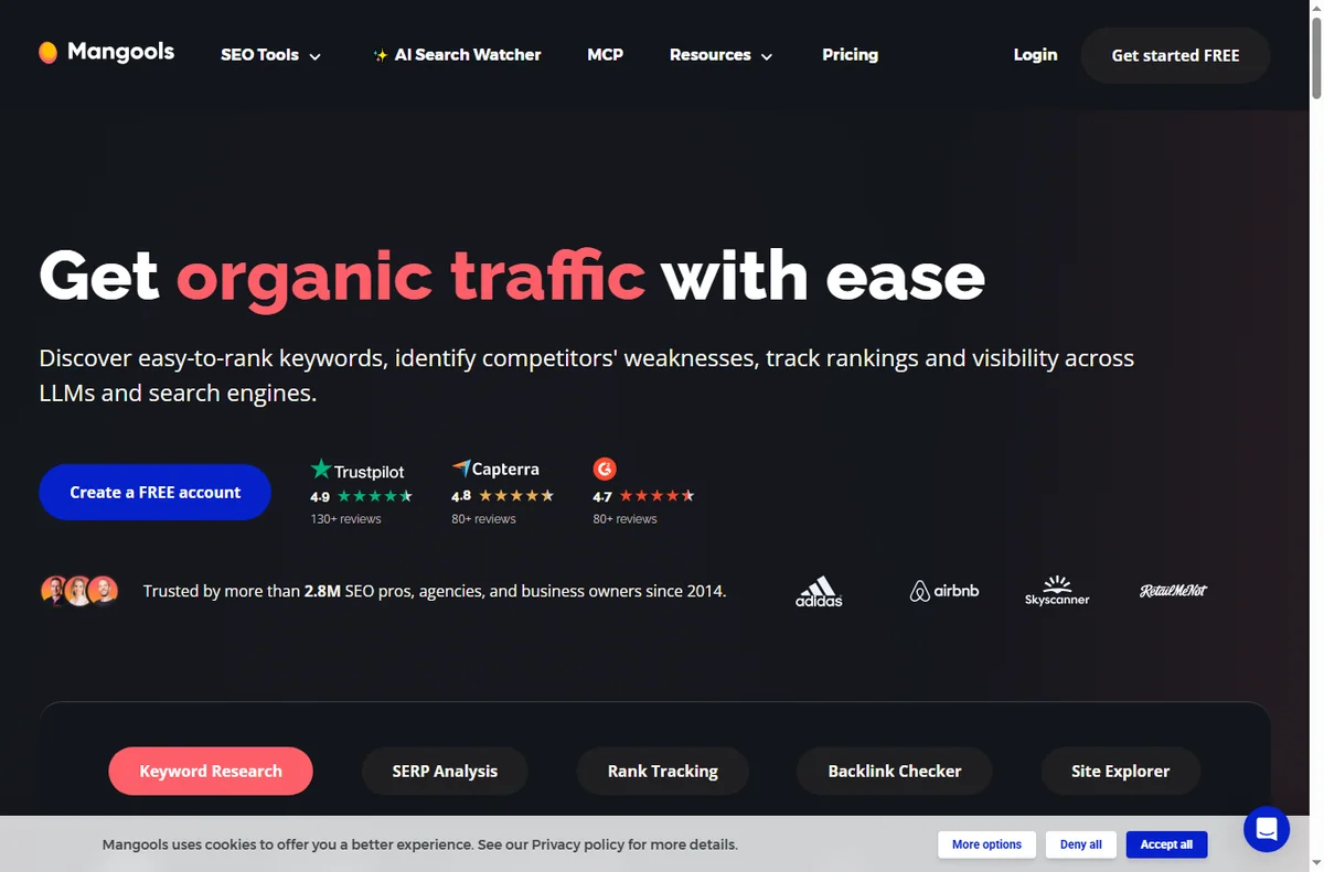 Mangools screenshot