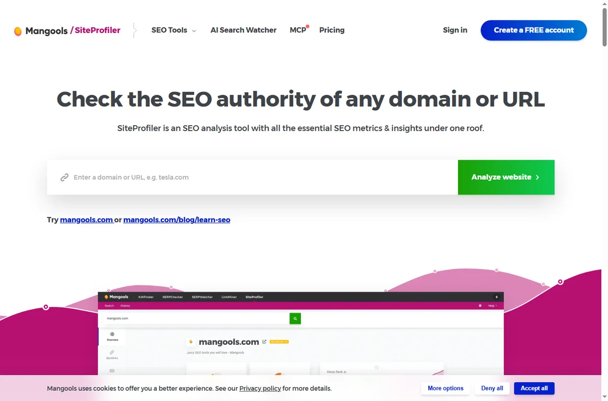 Mangools SiteProfiler