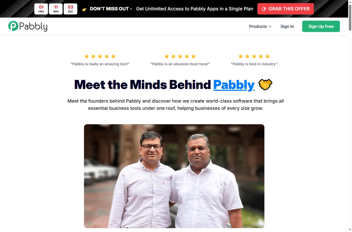 Pabbly about page