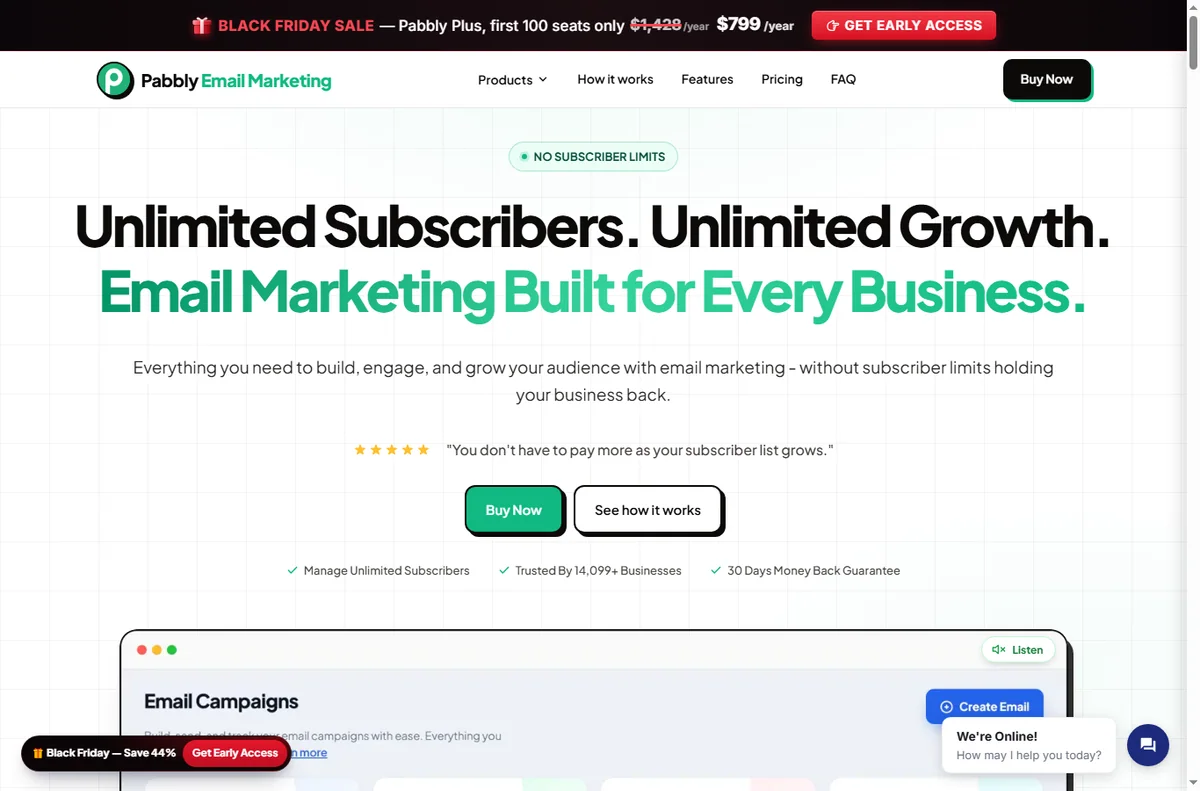 Pabbly x email page