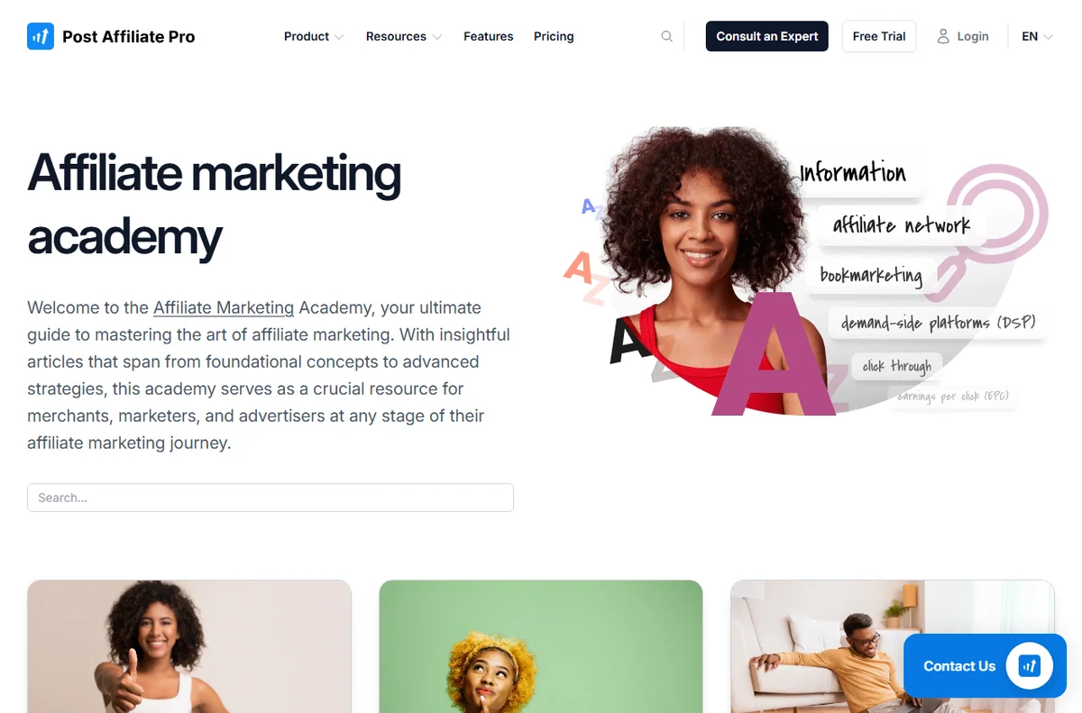 Post Affiliate Pro academy training and documentation