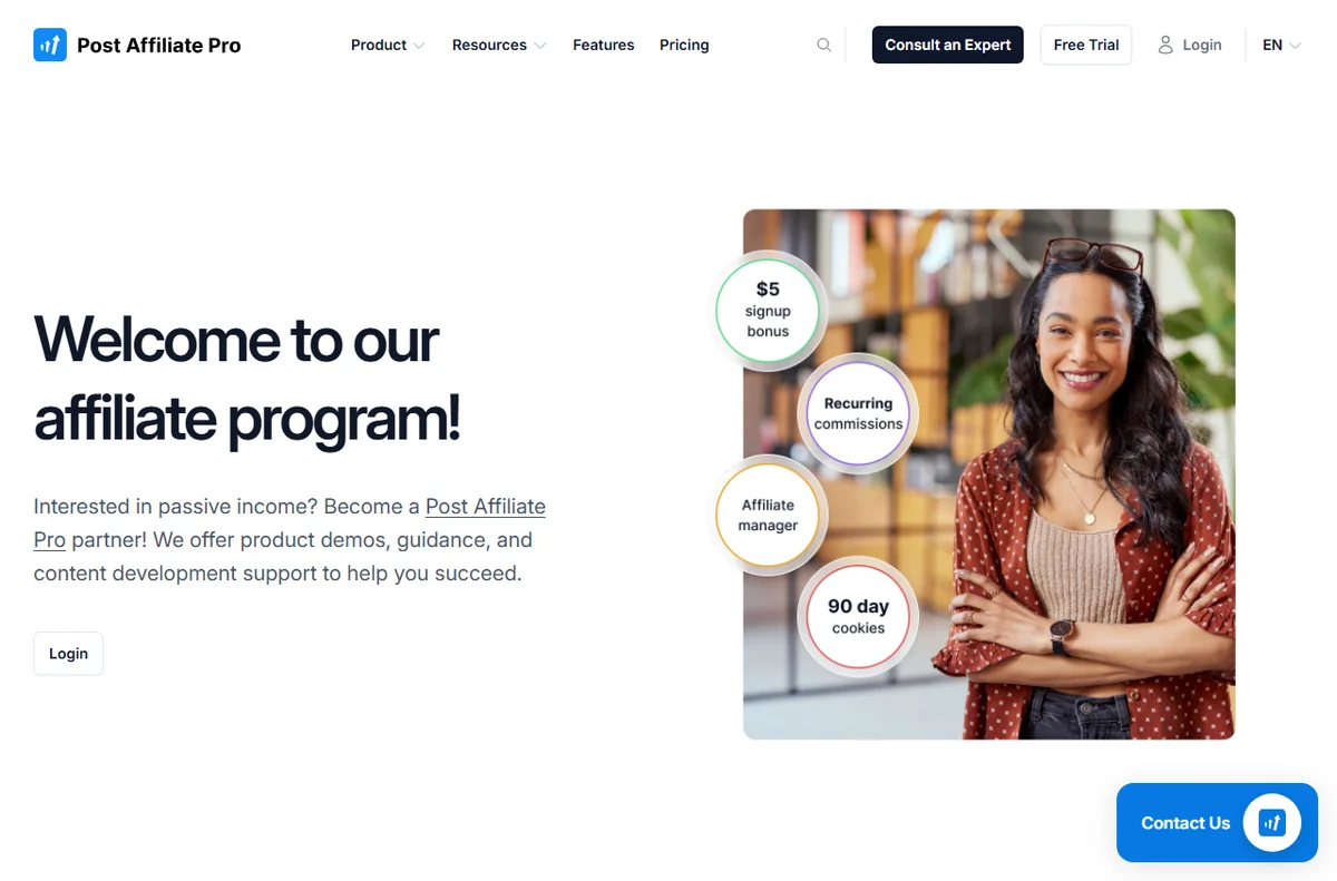 Post Affiliate Pro affiliate programme configuration