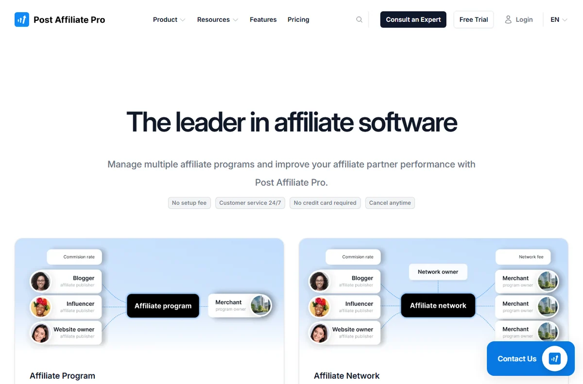 Post Affiliate Pro product tour page