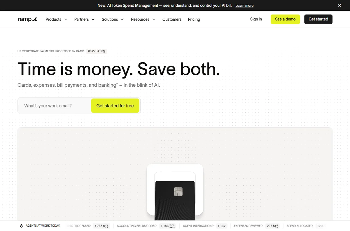 Ramp corporate cards and spend management