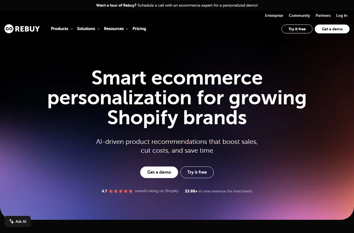 Rebuy Shopify upsells and bundles