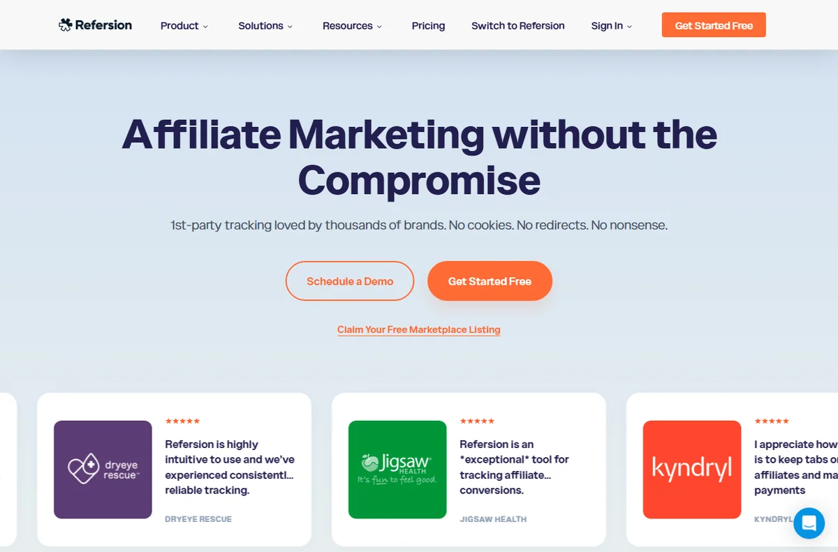 Refersion first-party affiliate tracking for ecommerce