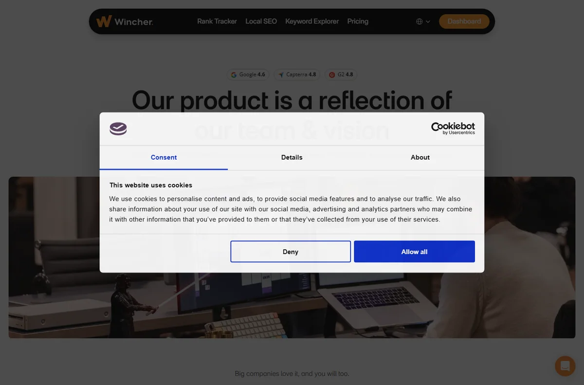 Wincher y about page