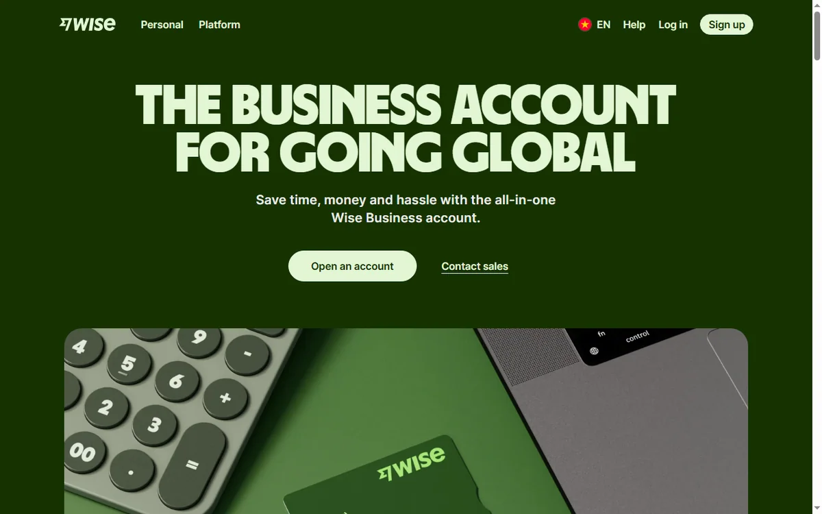 Wise business page