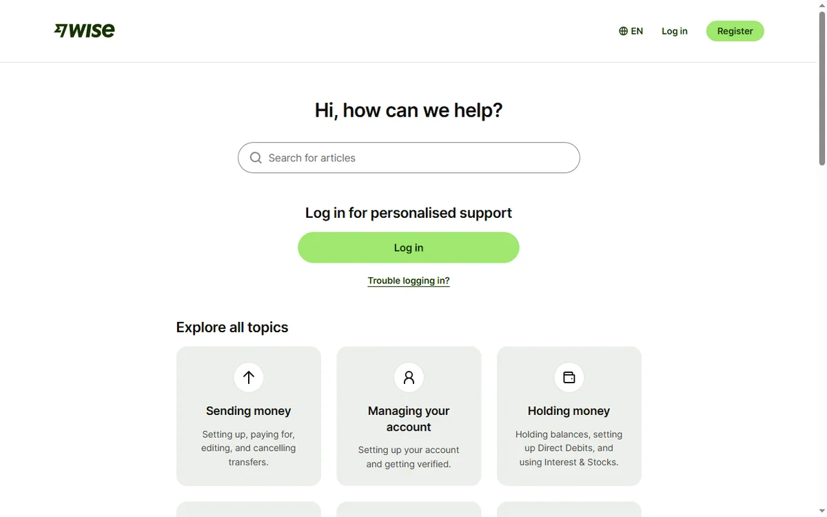 Wise help page