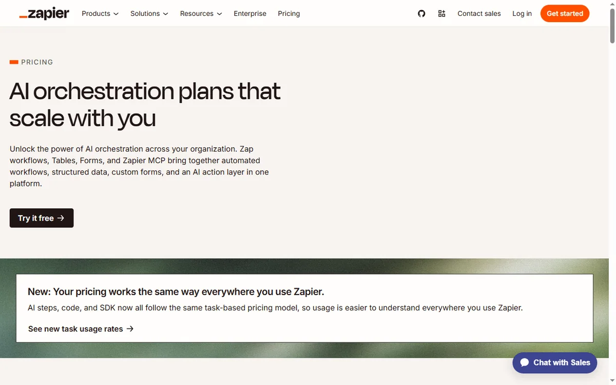 Zapier pricing plans