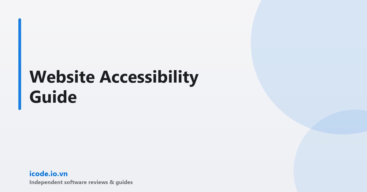 Website accessibility guide