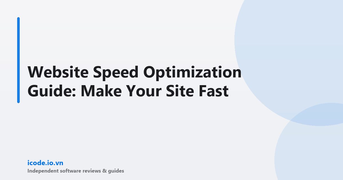 Website speed optimization guide